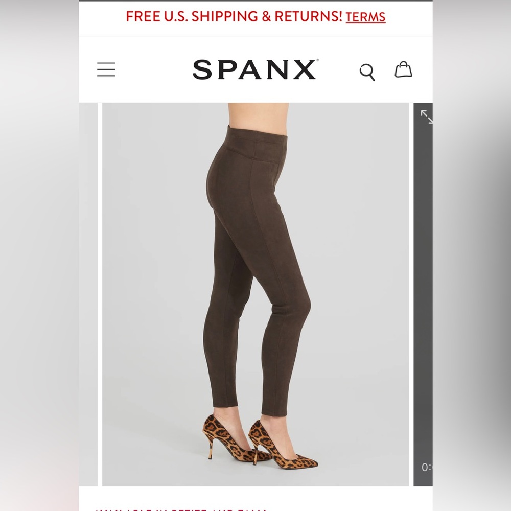 Size M Spanx faux suede leggings